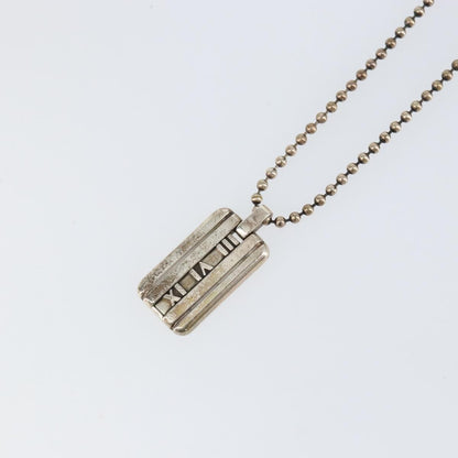Tiffany & Co. Atlas Bar Pendant Necklace Silver 925, SILVER, SILVER, Necklace