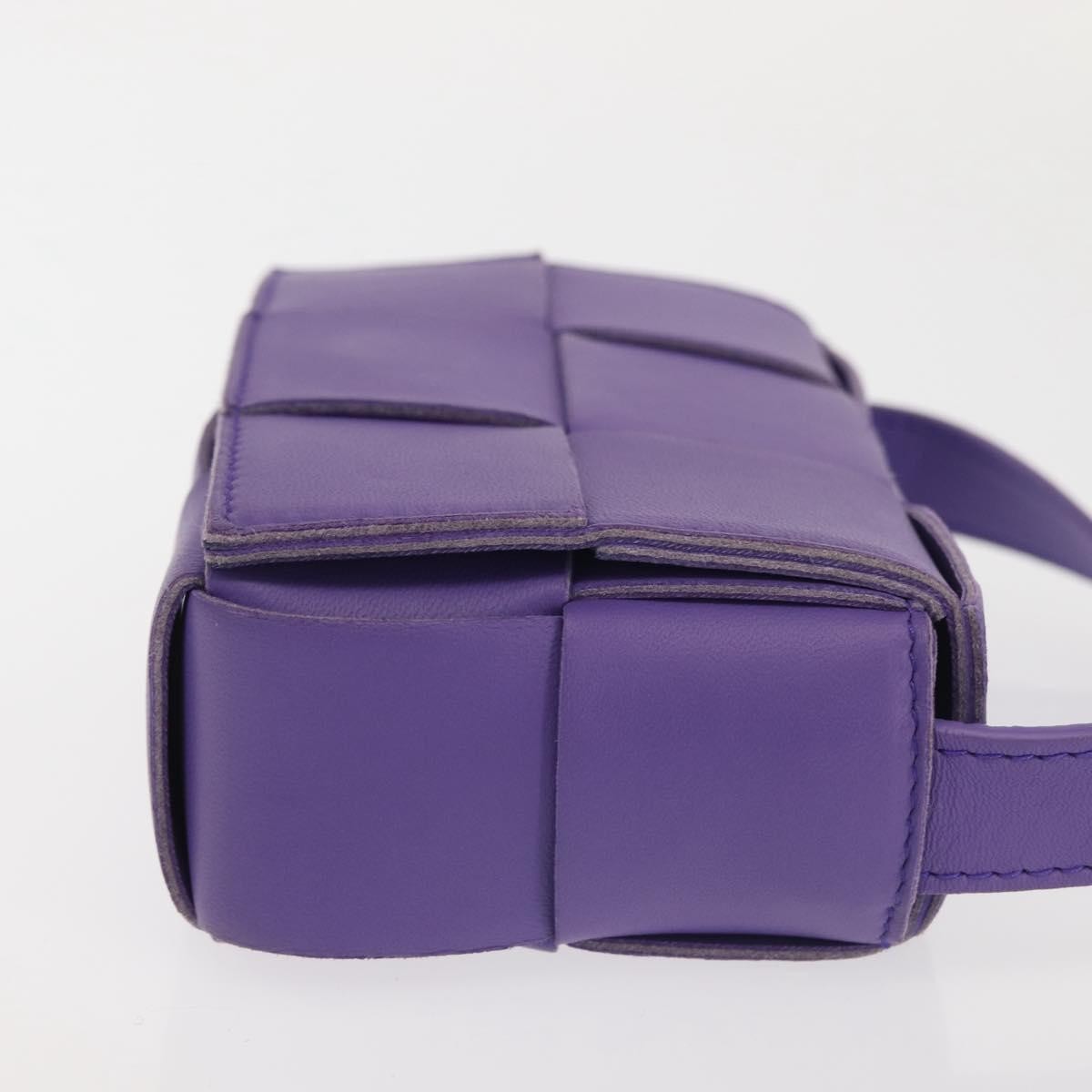 Bottega Veneta Cassette Crossbody Bag Padded Maxi Intrecciato Leather, PURPLE, LEATHER, Crossbody bag
