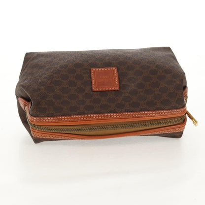 Celine Macadam Pochette Canvas and Leather, BROWN, CANVAS, Clutche & pouche