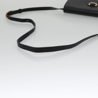 Burberry D-Ring Shoulder Bag Leather, BLACK, LEATHER, Shoulder bag