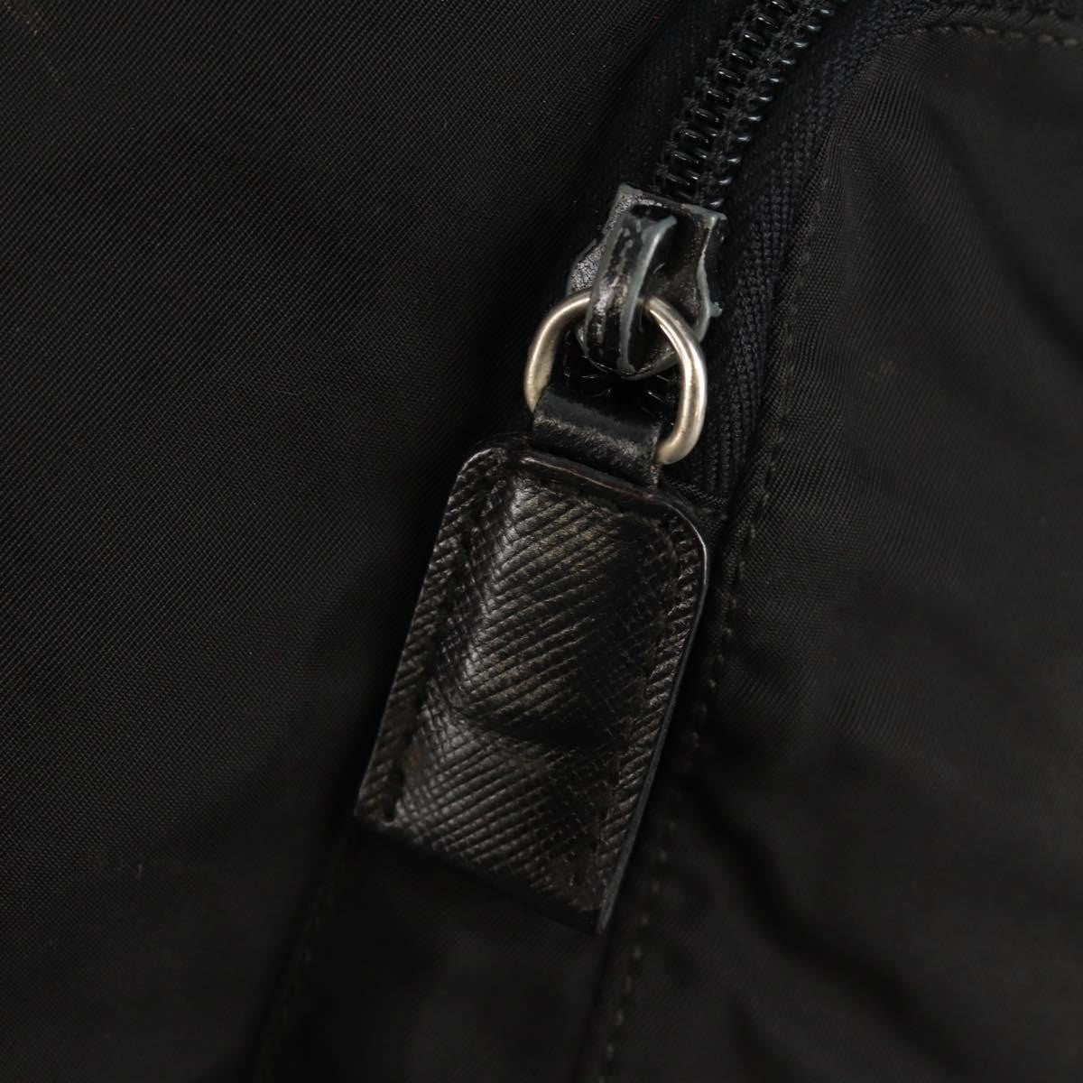 Prada Front Pocket Buckle Backpack Nylon, BLACK, NYLON, Backpack