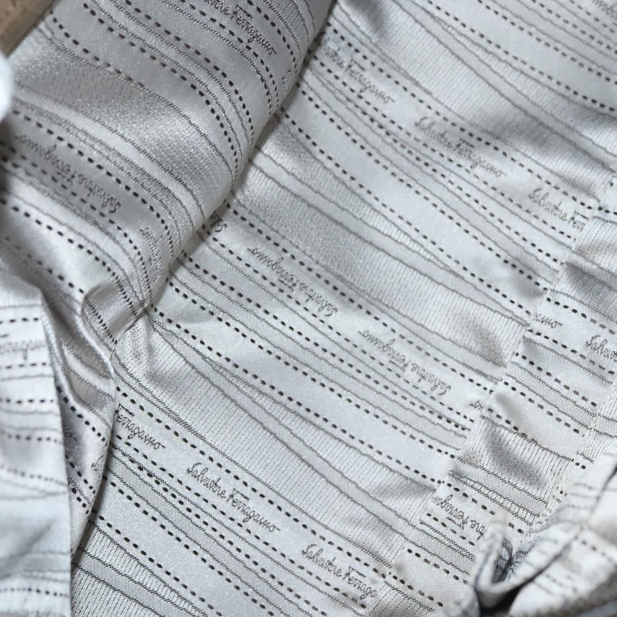 Salvatore Ferragamo Gancini handbag Leather, SILVER, LEATHER, Handbag