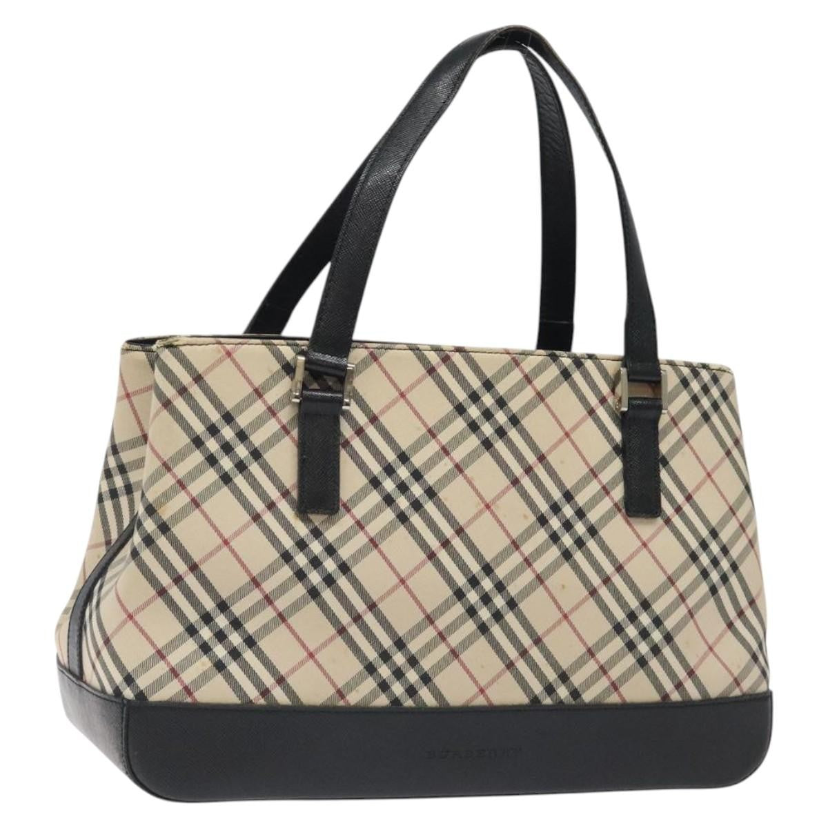 Burberry Nova Check Handbag Nova Check Canvas and leather, BEIGE, CANVAS, Handbag