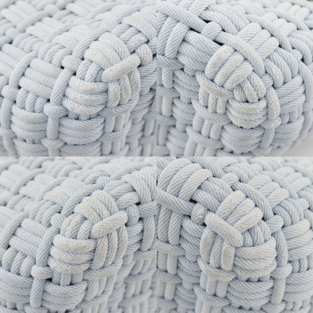 Balenciaga Bistro Panier Bag Woven Denim, BLUE, DENIM_JEANS, Handbag