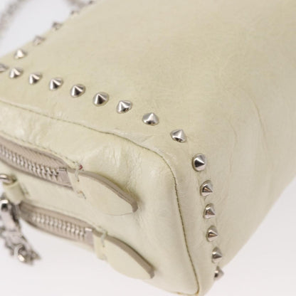 Miu Miu Chain Crossbody Bag Leather, ECRU, LEATHER, Shoulder bag