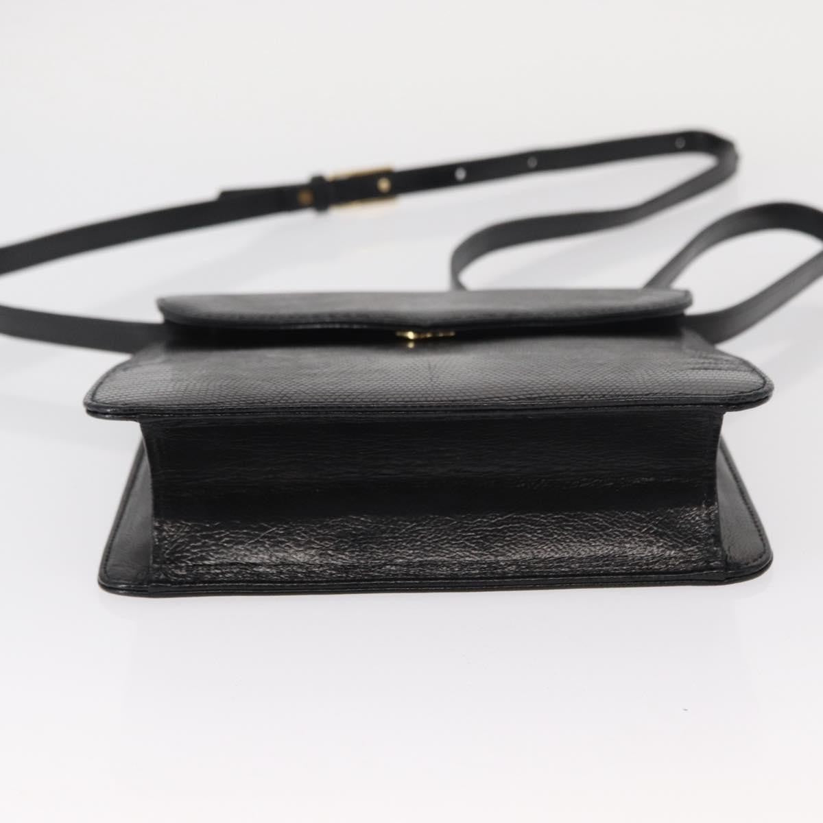 Saint Laurent Vintage Shoulder Bag Leather, BLACK, LEATHER, Shoulder bag