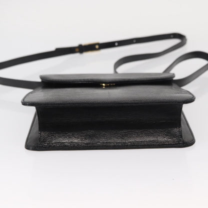 Saint Laurent Vintage Shoulder Bag Leather, BLACK, LEATHER, Shoulder bag