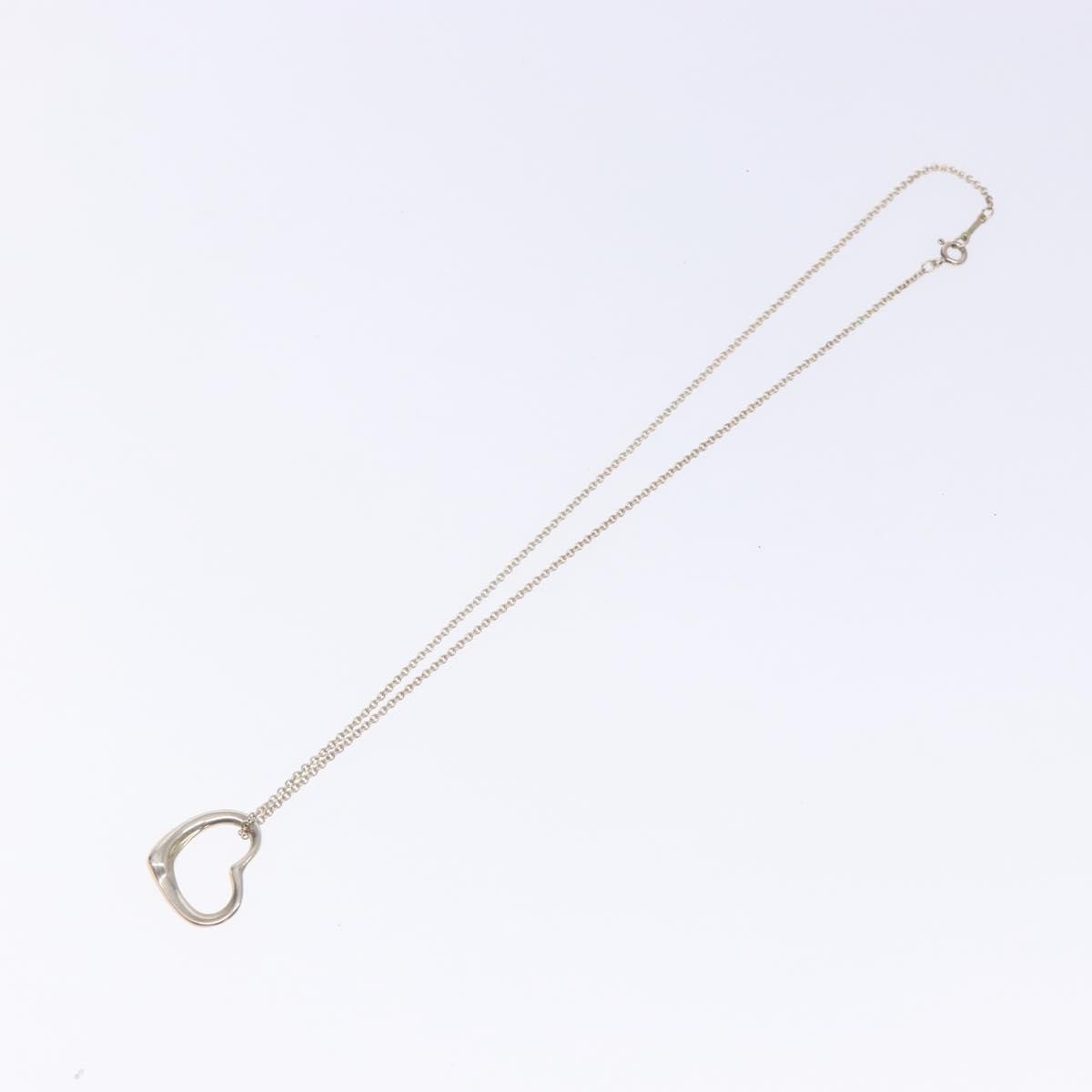 Tiffany & Co. Elsa Peretti Open Heart Pendant Necklace Sterling Silver, SILVER, SILVER, Necklace