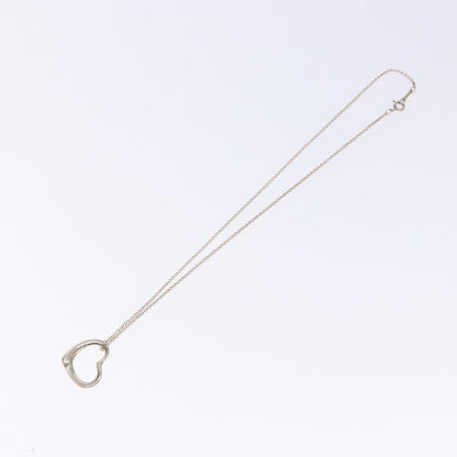 Tiffany & Co. Elsa Peretti Open Heart Pendant Necklace Sterling Silver, SILVER, SILVER, Necklace