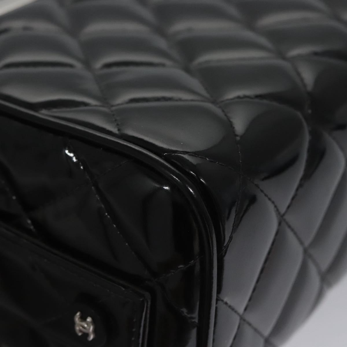 Chanel Vintage Vanity Case Patent, BLACK, PATENT_LEATHER, Toiletry Case