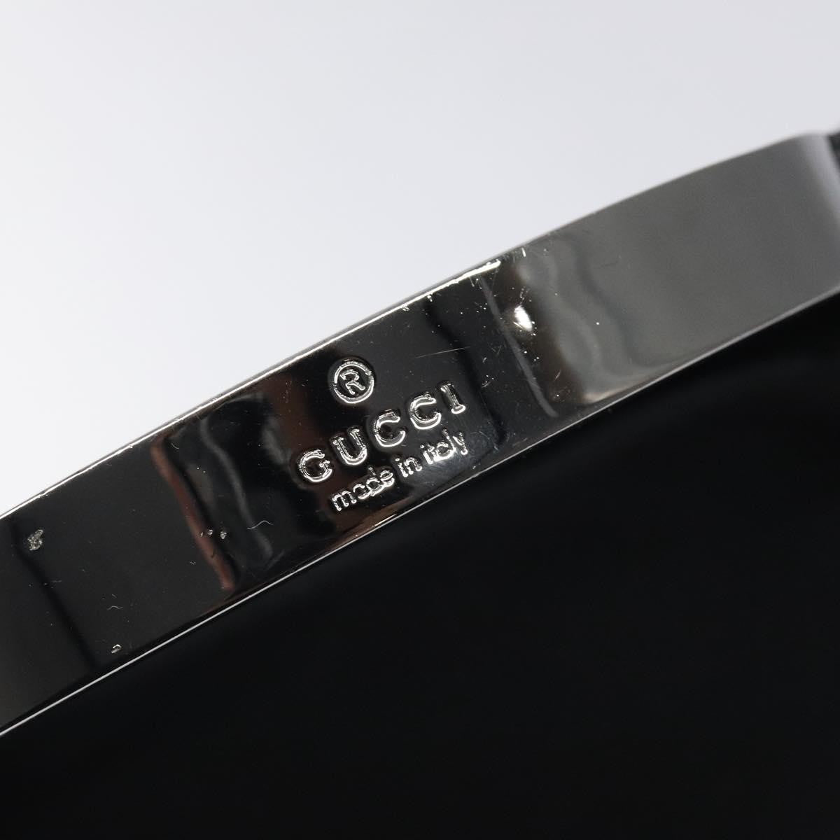 Gucci Open Hobo GG Suede, SILVER, CANVAS, Handbag