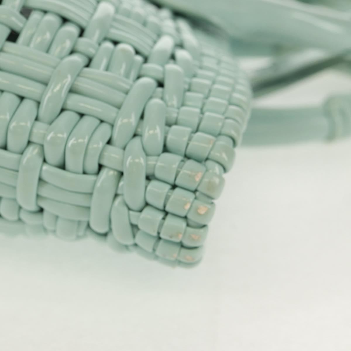 Balenciaga Bistro Panier Bag Woven Faux Leather, GREEN, RUBBER, Tote bag