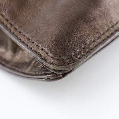 Chanel Vintage Shoulder Bag Leather, BROWN, LEATHER, Shoulder bag