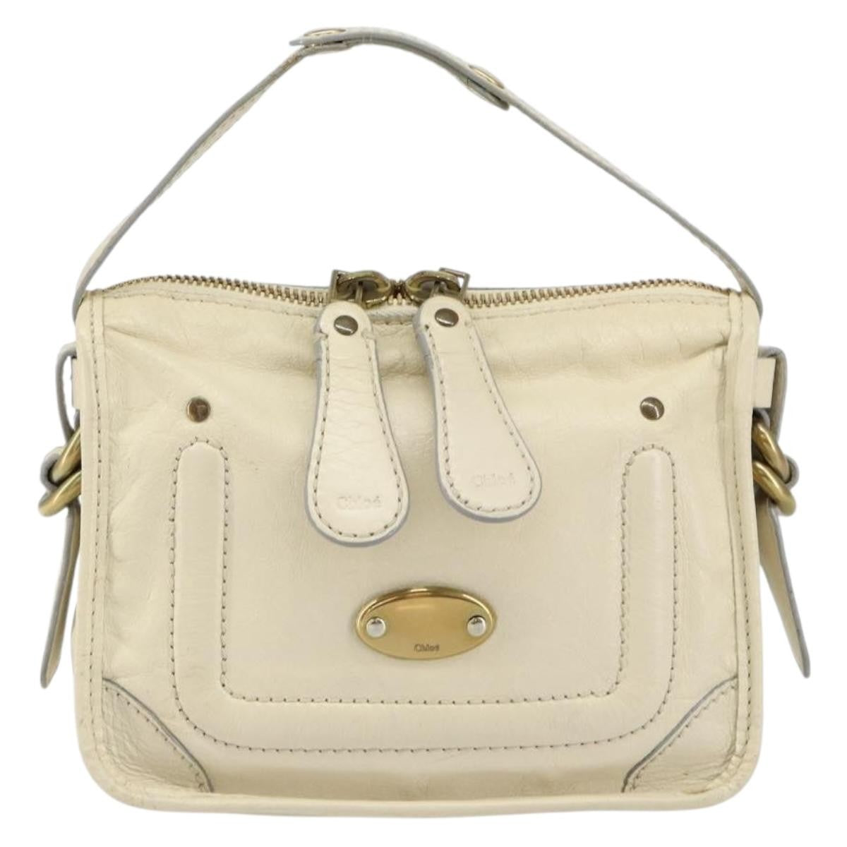 Chloe Vintage handbag Leather, WHITE, LEATHER, Handbag