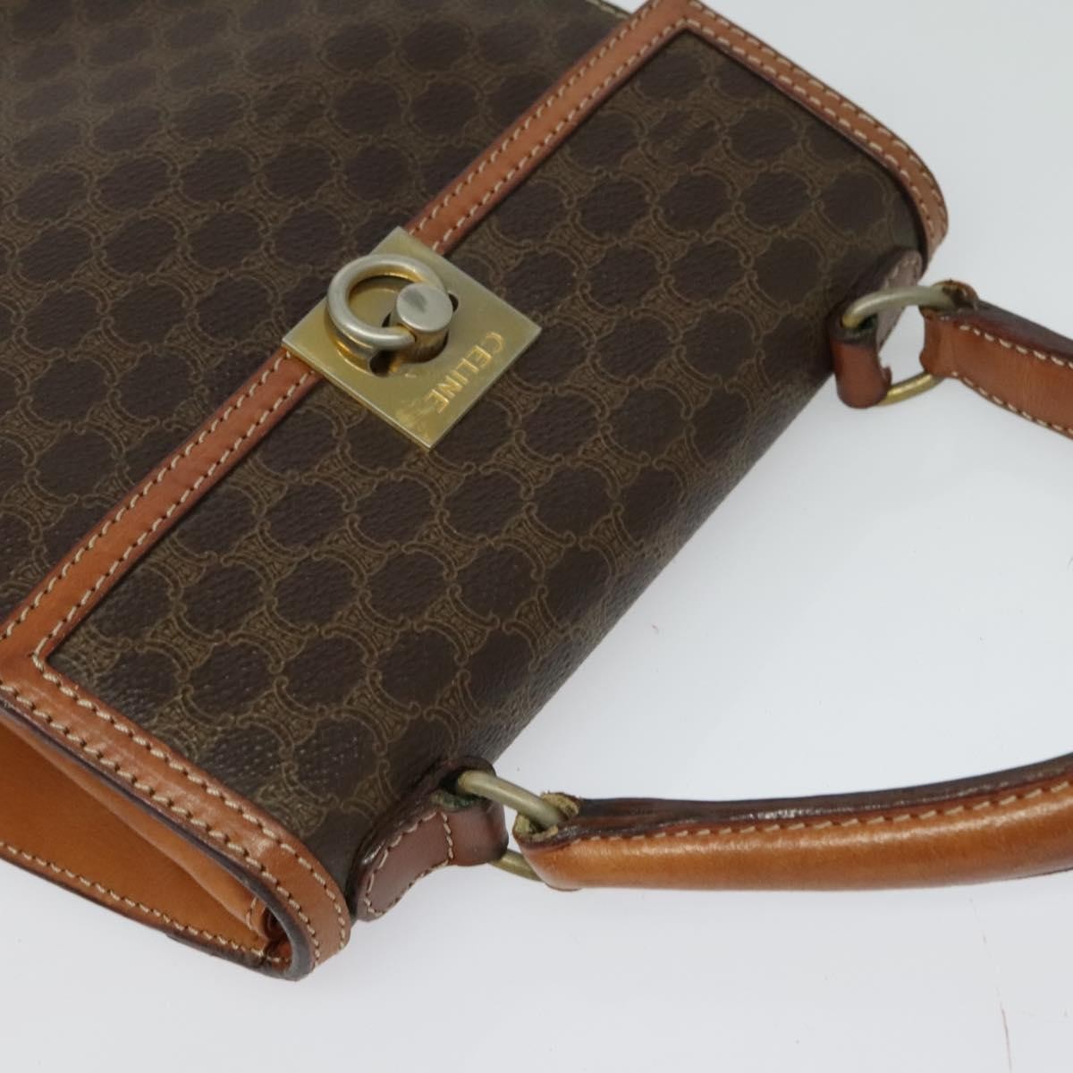 Celine Triomphe vintage handbag Macadam canvas, BROWN, CANVAS, Handbag