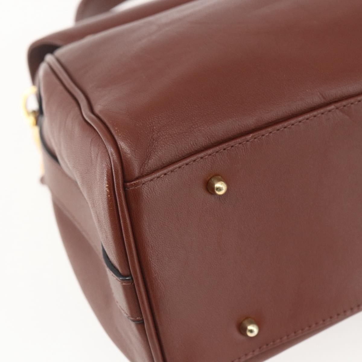 Valentino Garavani Vintage Handbag Leather, BROWN, LEATHER, Handbag