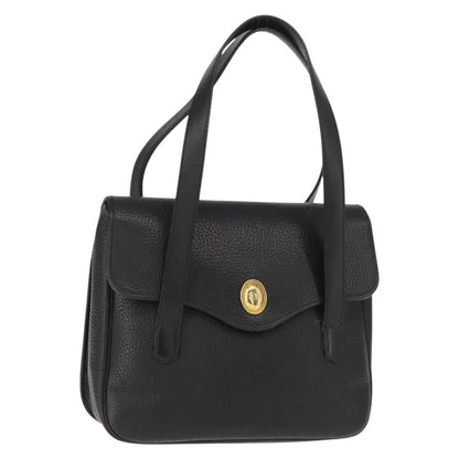 Christian Dior Vintage CD Handbag Leather, BLACK, LEATHER, Handbag