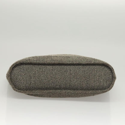 Chanel Vintage Chocolate Bar Tote Quilted Canvas, GRAY, CANVAS, Tote bag