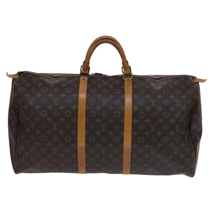 Louis Vuitton Keepall Bag Monogram Canvas, BROWN, CANVAS, Travel bag