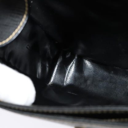 Celine Vintage Circle Logo Crossbody Bag Leather, BLACK, LEATHER, Crossbody bag