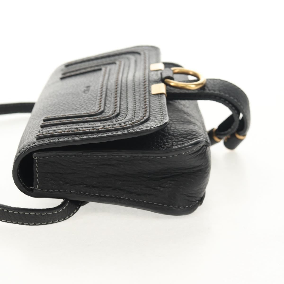 Chloe Marcie Belt Bag Leather, BLACK, LEATHER, Shoulder bag