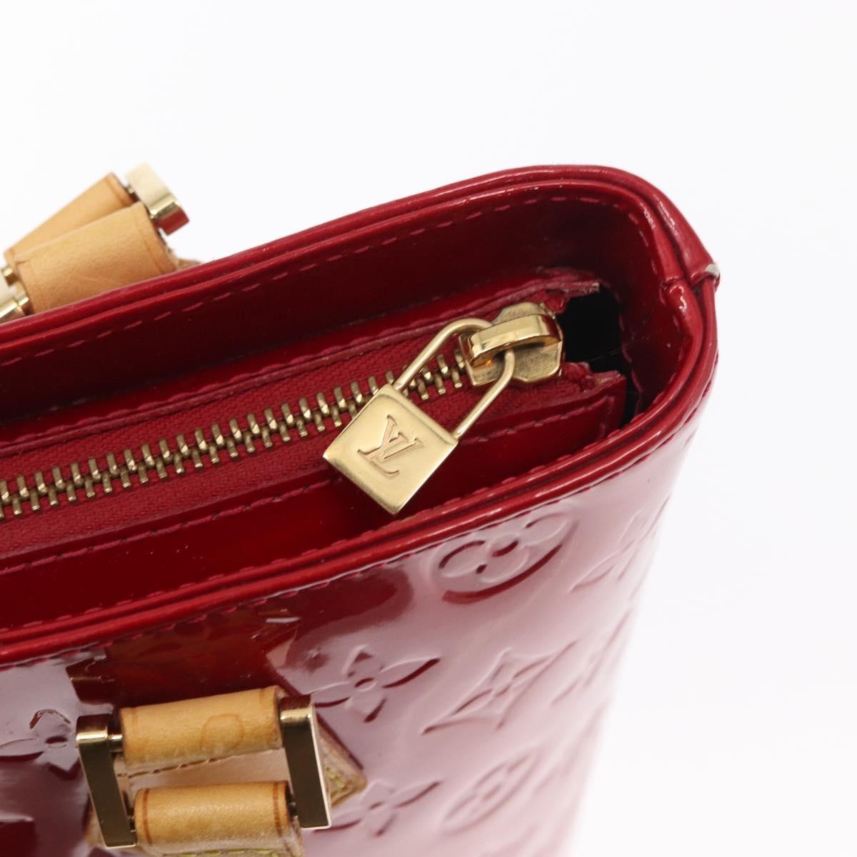 Louis Vuitton Houston Handbag Monogram Vernis, RED, PATENT_LEATHER, Handbag