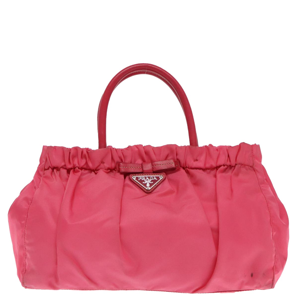 Prada Bow Convertible Tote Tessuto, PINK, NYLON, Tote bag