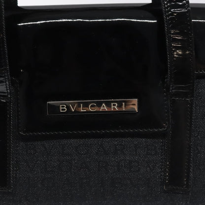 Bvlgari B.Zero1 Logomania Bag Canvas with Leather, BLACK, CANVAS, Shoulder bag