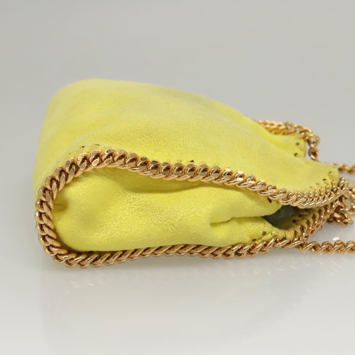 Stella McCartney Falabella Fold Over Crossbody Bag Suede, YELLOW, SUEDE, Crossbody bag