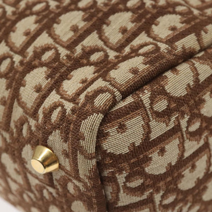 Christian Dior Vintage Trotter Handbag Canvas, BEIGE, CANVAS, Handbag