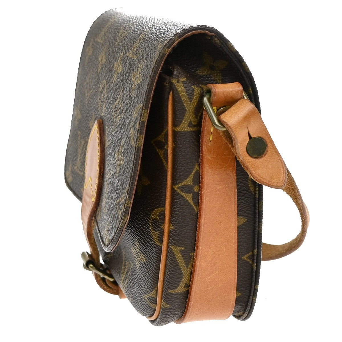 Louis Vuitton Cartouchiere Handbag Monogram Canvas, BROWN, CANVAS, Shoulder bag