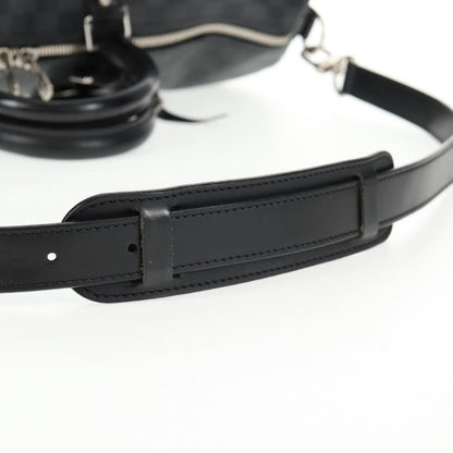 Louis Vuitton Keepall Bandouliere Bag Limited Edition Damier Graphite LV League, BLACK, CANVAS, Travel bag