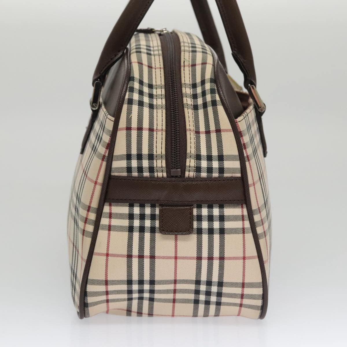 Burberry Nova Check Bowling Bag Canvas, BEIGE, CANVAS, Travel bag