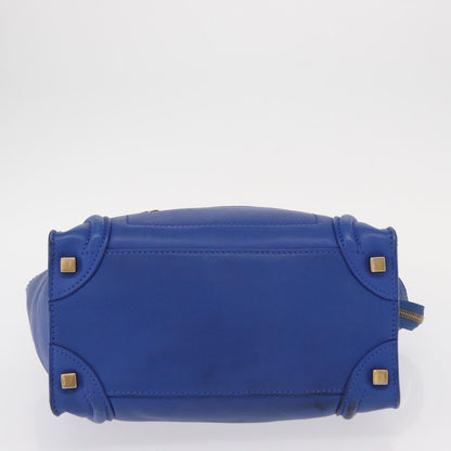 Celine Luggage Bag Smooth Leather, BLUE, LEATHER, Handbag