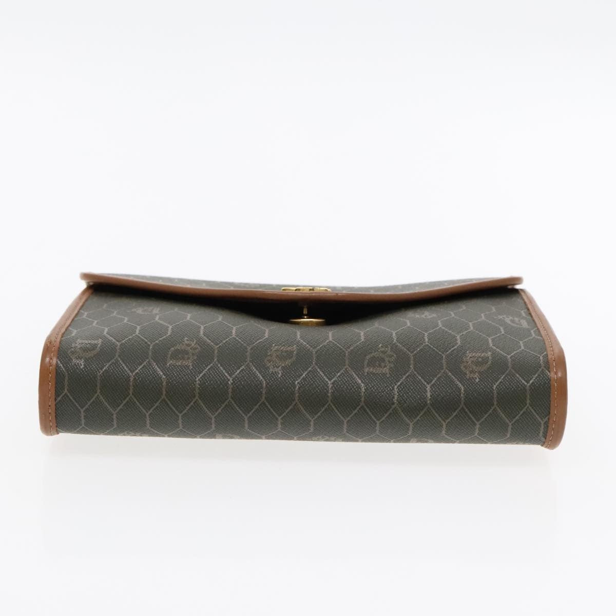 Christian Dior Vintage Honeycomb chain Canvas, KHAKI, CANVAS, Shoulder bag