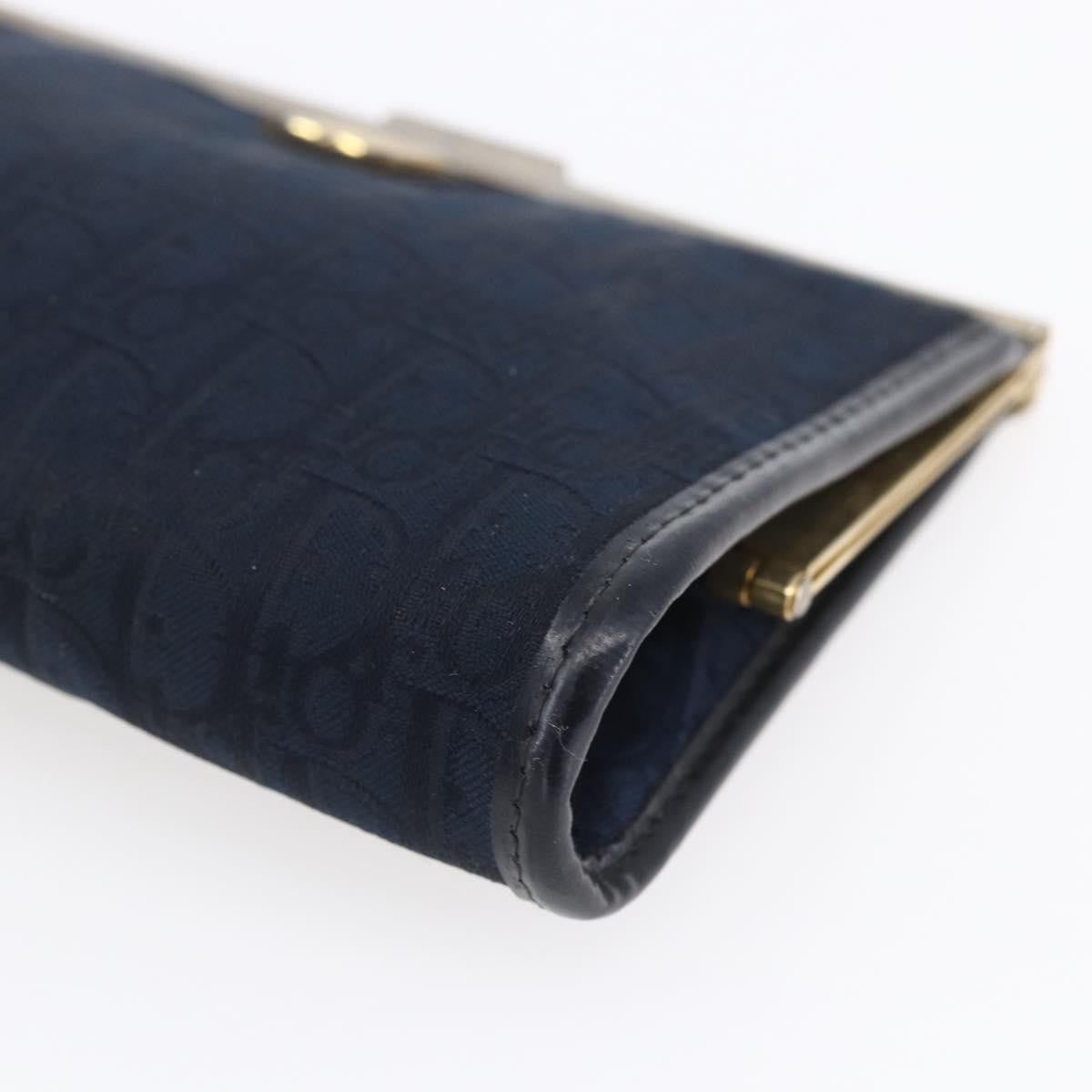 Christian Dior Vintage Trotter Pouch Canvas, NAVY, CANVAS, Clutche & pouche