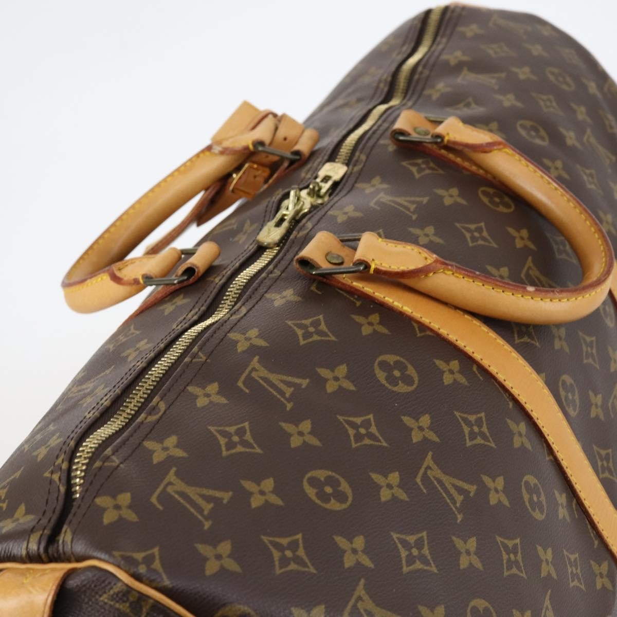 Louis Vuitton Keepall Bag Monogram Canvas, BROWN, CANVAS, Travel bag