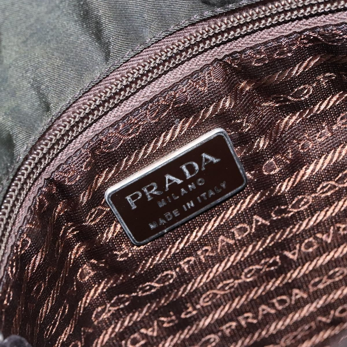 Prada Vintage Shoulder Bag Tessuto, KHAKI, NYLON, Shoulder bag