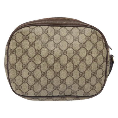 Gucci Sherry line pouch Canvas, BEIGE, PVC, Clutche & pouche