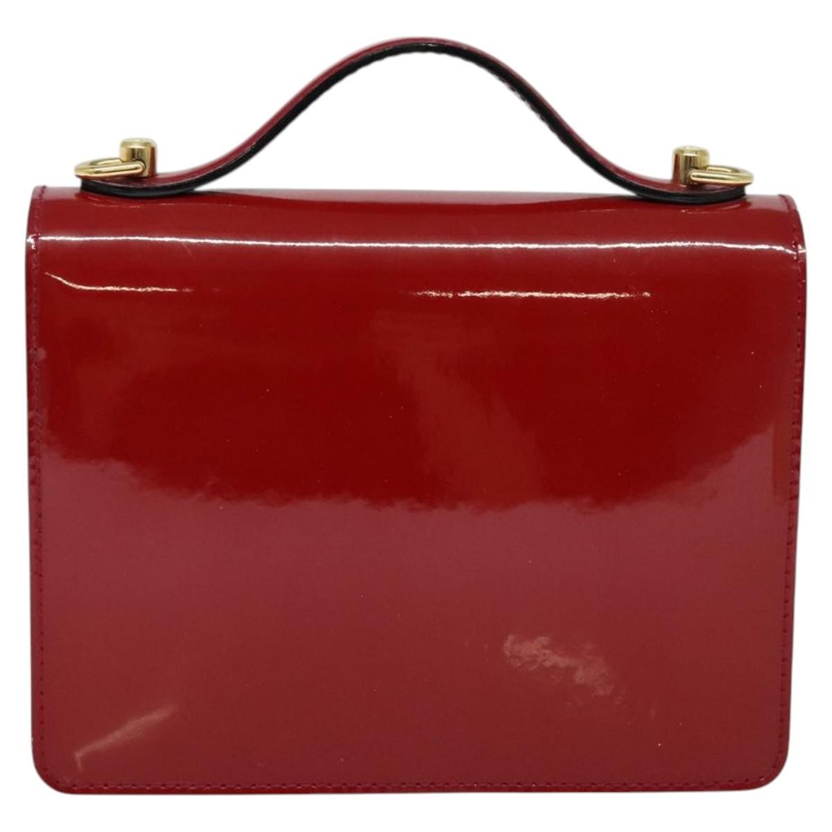 Louis Vuitton Monceau Handbag Vernis, RED, PATENT_LEATHER, Handbag