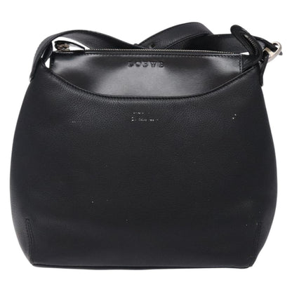 Loewe Vintage Shoulder Bag Leather, BLACK, LEATHER, Shoulder bag