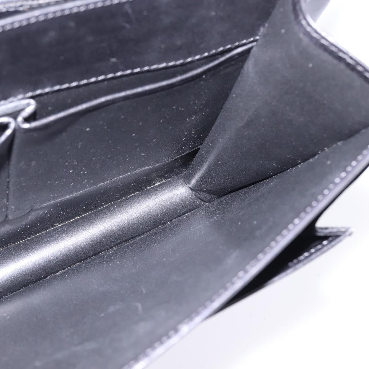 Celine Flap Shoulder Bag Leather, BLACK, LEATHER, Shoulder bag