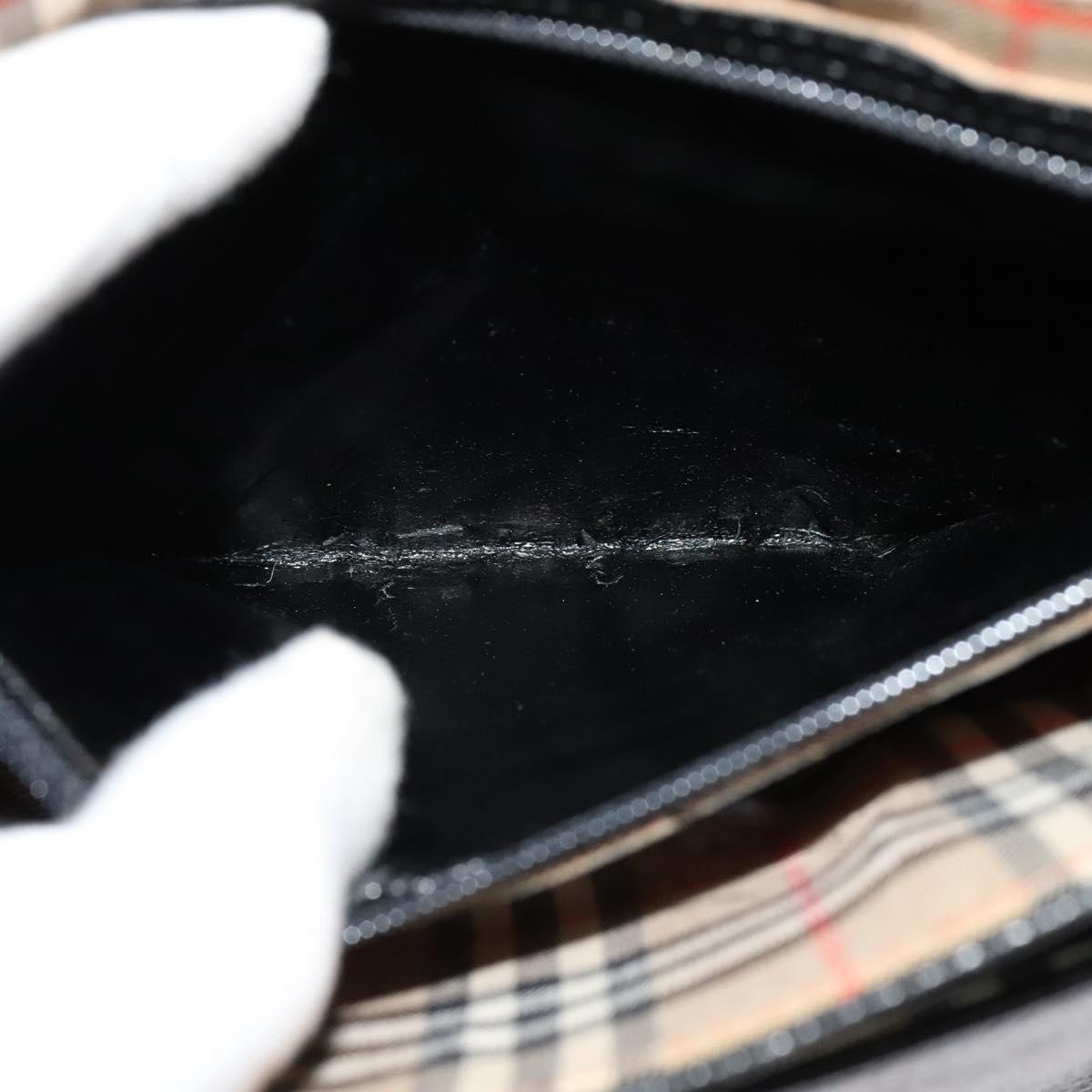 Burberry Vintage Crossbody Bag Leather, BLACK, LEATHER, Shoulder bag