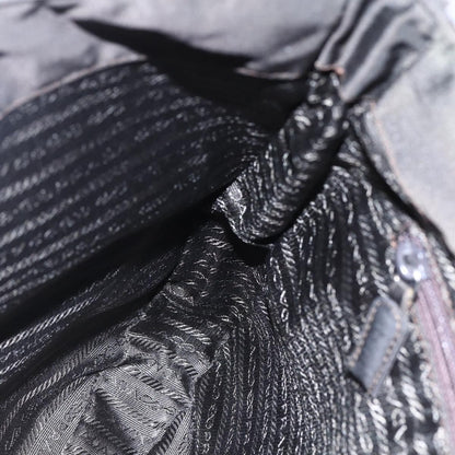 Prada Resin chain shoulder bag Nylon, BROWN, NYLON, Shoulder bag