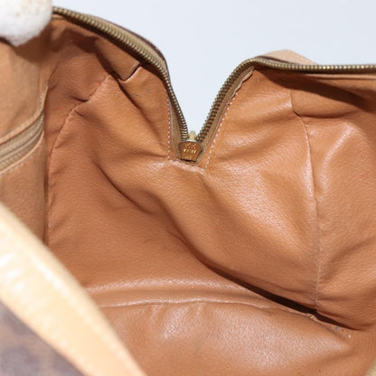 Celine Macadam Handbag Macadam with leather, BROWN, CANVAS, Handbag