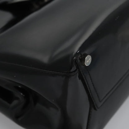 Salvatore Ferragamo Vara Tote Patent Leather, BLACK, PATENT_LEATHER, Handbag