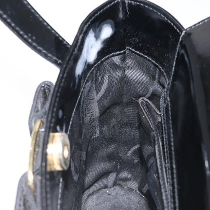 Salvatore Ferragamo Vara Bow Top Handle Bucket Bag Patent Leather, BLACK, PATENT_LEATHER, Handbag