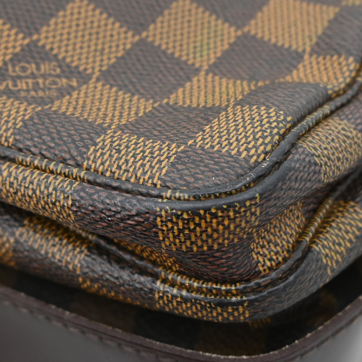 Louis Vuitton Naviglio Handbag Damier, BROWN, CANVAS, Shoulder bag