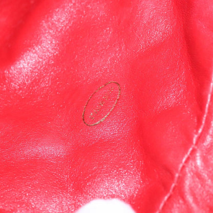 Chanel Vintage Front Pocket Camera Bag Quilted Lambskin, RED, LEATHER, Shoulder bag