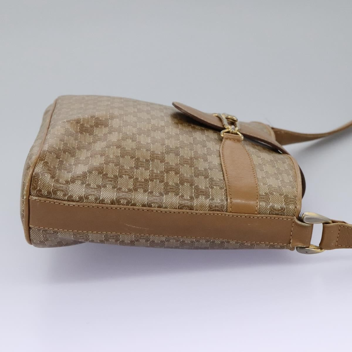 Celine Vintage Macadam Shoulder Bag Canvas, BEIGE, CANVAS, Shoulder bag